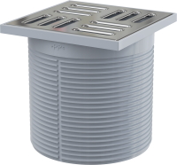 Горловина сливного трапа AlcaPlast , решетка 105 × 105 нержавеющая сталь APV0300 Горловина сливного трапа AlcaPlast , решетка 105 × 105 нержавеющая сталь APV0300