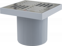 Горловина сливного трапа AlcaPlast , решетка 150 × 150 нержавеющая сталь APV0400 Горловина сливного трапа AlcaPlast , решетка 150 × 150 нержавеющая сталь APV0400