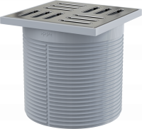 Горловина сливного трапа AlcaPlast , решетка 105 × 105 нержавейка APV0500 Горловина сливного трапа AlcaPlast , решетка 105 × 105 нержавейка APV0500