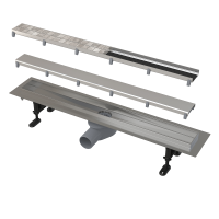 Душевой лоток (трап) из нержавейки Alcaplast 950 мм. Двойная решетка. Душевой лоток (трап) из нержавейки Alcaplast 950 мм. Двойная решетка.