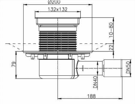 HL 510N-3020 Дизайн -трап с горизонтальным выпуском DN40/50 HL 510N-3020 Дизайн -трап с горизонтальным выпуском DN40/50