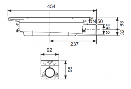   TECE Drainprofile 670800 80  