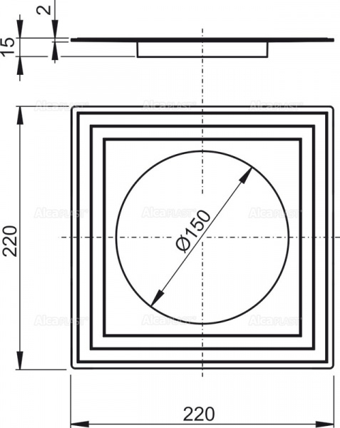 Воротник AlcaPlast ,  с 2–х уровневой изоляцией Ø150 APV0005 Воротник AlcaPlast ,  с 2–х уровневой изоляцией Ø150 APV0005