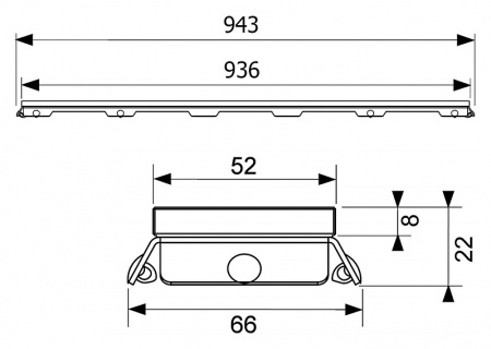 Решетка Tece TECEdrainline 6 010 92 100 см черная Решетка Tece TECEdrainline 6 010 92 100 см черная