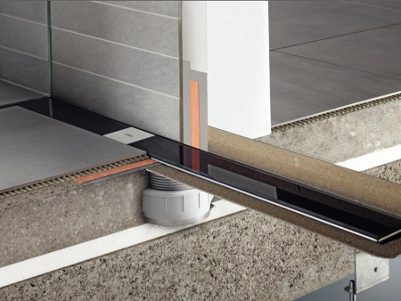 Решетка Viega Advantix Visign ER9 900 мм из Закаленного Стекла и нержавеющей стали цвет Черный 617097 Решетка Viega Advantix Visign ER9 900 мм из Закаленного Стекла и нержавеющей стали цвет Черный 617097