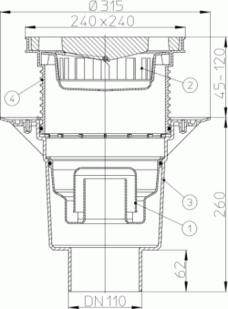 HL 616W/5 ���� � ������������ �������� DN160