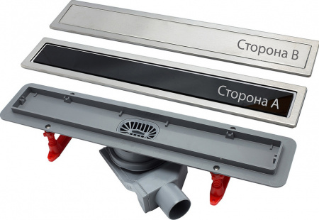 Душевой лоток Pestan Confluo Premium Line 550 черное стекло/сталь Душевой лоток Pestan Confluo Premium Line 550 черное стекло/сталь