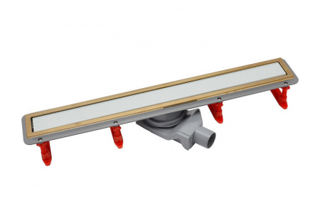 Душевой лоток Pestan Confluo Premium Gold White Glass Line 750 Душевой лоток Pestan Confluo Premium Gold White Glass Line 750