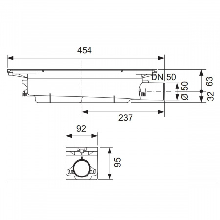 ����� ��� �������� ����� TECE Drainprofile 673002 DN 50