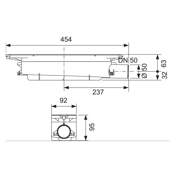 Сифон для душевого лотка TECE Drainprofile 673002 DN 50 Сифон для душевого лотка TECE Drainprofile 673002 DN 50