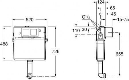 Смывной бачок скрытого монтажа Roca Basic tank 890090200 Смывной бачок скрытого монтажа Roca Basic tank 890090200