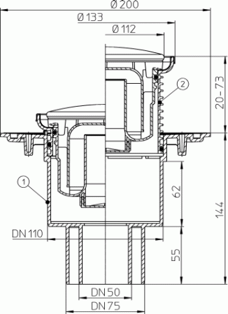 HL 310NR     DN50/75/110