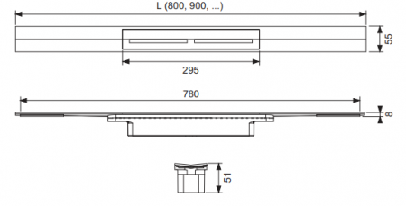   TECE Drainprofile 671010 100  