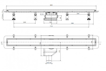Душевой лоток Pestan Confluo Premium Line 850. Решетка Белое Стекло и Сталь 13000285 Душевой лоток Pestan Confluo Premium Line 850. Решетка Белое Стекло и Сталь 13000285