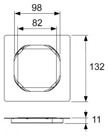 Основа для плитки Tece TECEdrainpoint S 366 00 16 без рамки Основа для плитки Tece TECEdrainpoint S 366 00 16 без рамки