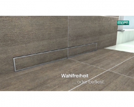 Душевой лоток (трап) Пристенный дренажный канал с накладкой из нержавеющей стали Mepa TersoWALL (700 мм) 150390 Душевой лоток (трап) Пристенный дренажный канал с накладкой из нержавеющей стали Mepa TersoWALL (700 мм) 150390