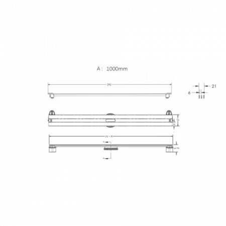Душевой лоток Berges SUPER Slim 1000 матовый хром 090155 Душевой лоток Berges SUPER Slim 1000 матовый хром 090155