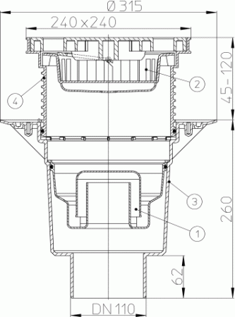 HL 616LW/5 ���� � ������������ �������� DN160