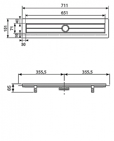 ������� ����� Tece TECEdrainline 80 �� 600800