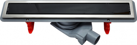 Душевой лоток Pestan Confluo Premium Line 450 черное стекло/сталь Душевой лоток Pestan Confluo Premium Line 450 черное стекло/сталь