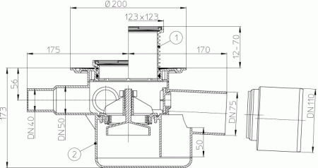 HL 70 ���� � �������� �������� DN75/110