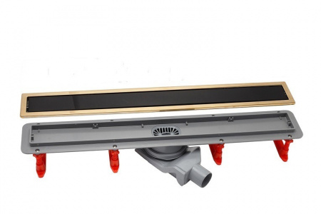 Душевой лоток Pestan Confluo Premium Gold Black Glass Line 850 Душевой лоток Pestan Confluo Premium Gold Black Glass Line 850