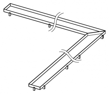 Решетка Tece TECEdrainline Plate 6 110 70 100х100 см под плитку угловая Решетка Tece TECEdrainline Plate 6 110 70 100х100 см под плитку угловая