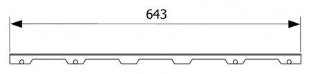 Решетка Tece TECEdrainline Steel II 6 007 83 70 см матовая Решетка Tece TECEdrainline Steel II 6 007 83 70 см матовая
