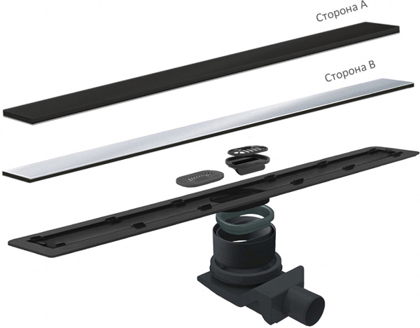 Душевой лоток Pestan Confluo Frameless Line 300 black glass Душевой лоток Pestan Confluo Frameless Line 300 black glass