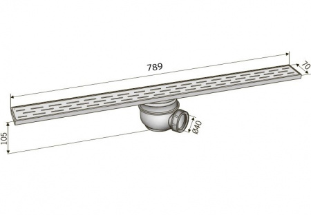   ACO Showerdrain 405719  . 800 .
