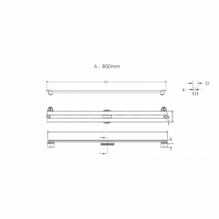 Душевой лоток Berges SUPER Slim 800 чёрный матовый 095154 Душевой лоток Berges SUPER Slim 800 чёрный матовый 095154