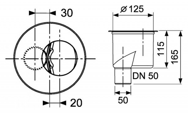 Сифон для душевого лотка Tece TECEdrainline 6 500 03 вертикальный Сифон для душевого лотка Tece TECEdrainline 6 500 03 вертикальный