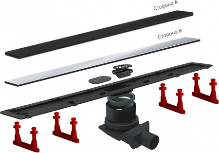   Pestan Confluo Frameless Line 850 black glass