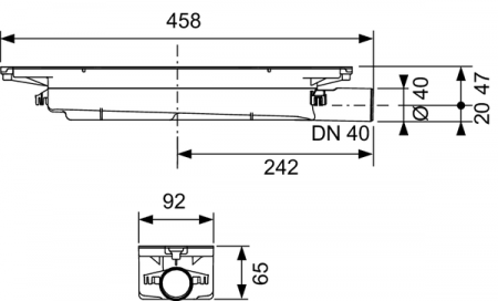 Сифон для душевого лотка TECE Drainprofile 673001 DN 40 (плоский) Сифон для душевого лотка TECE Drainprofile 673001 DN 40 (плоский)