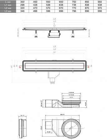 Душевой лоток Pestan Confluo Premium Line 950 Душевой лоток Pestan Confluo Premium Line 950