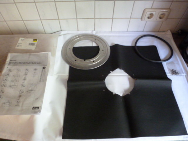 Гидроизоляция и Фланец для нанесения/закрепления гидроизоляции Viega Advantix (145мм), арт.125530 (4998.3) Гидроизоляция и Фланец для нанесения/закрепления гидроизоляции Viega Advantix (145мм), арт.125530 (4998.3)