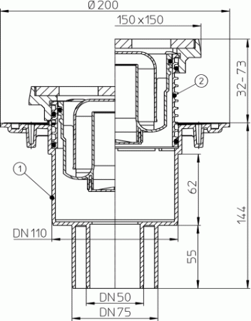 HL 310NG ���� � ������������ �������� DN50/75/110