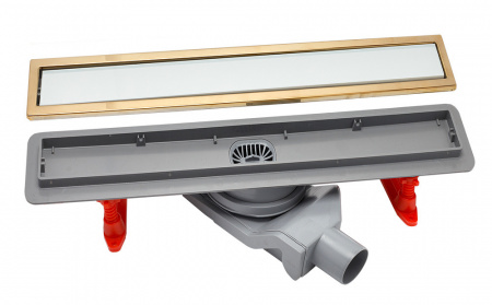 Душевой лоток Pestan Confluo Premium Gold White Glass Line 300 Душевой лоток Pestan Confluo Premium Gold White Glass Line 300