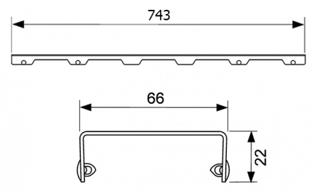  Tece TECEdrainline Royal 6 008 40 80  