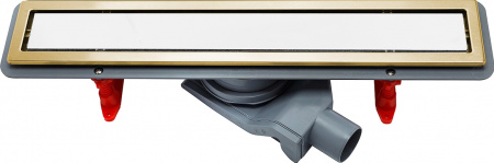 Душевой лоток Pestan Confluo Premium White Glass Gold Line 550 белое стекло/позолоченная сталь Душевой лоток Pestan Confluo Premium White Glass Gold Line 550 белое стекло/позолоченная сталь