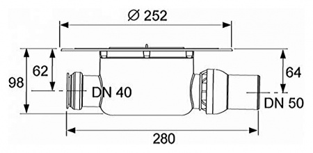 ���� ��� ���� ��� ������ Tece TECEdrainpoint S �������������� DN 50 DN 40 ������ (360 15 00) ��� �����