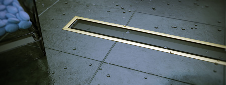 Душевой лоток Pestan Confluo Premium Gold Black Glass Line 850 Душевой лоток Pestan Confluo Premium Gold Black Glass Line 850