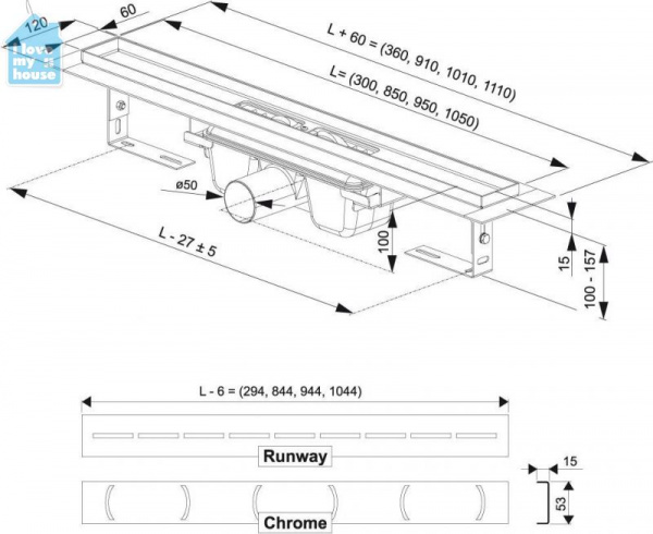 ������� ����� Ravak Chrome 1050