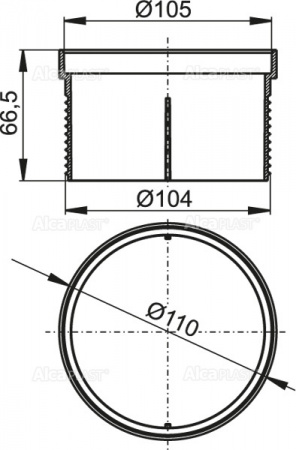 Насадка горловины Ø105 AlcaPlast ,APV0800 Насадка горловины Ø105 AlcaPlast ,APV0800