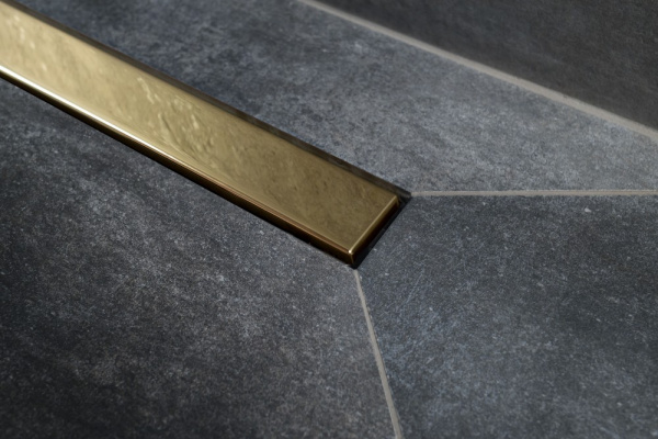 Душевой лоток Pestan Confluo Frameless Line 650 gold Душевой лоток Pestan Confluo Frameless Line 650 gold