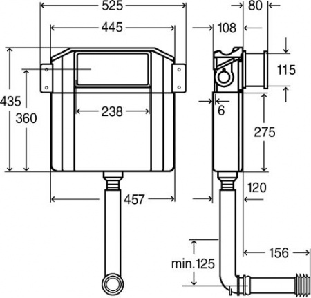 Смывной бачок скрытого монтажа Viega Visign 2H 622220 для унитазов Смывной бачок скрытого монтажа Viega Visign 2H 622220 для унитазов