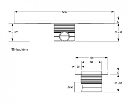   () Mepa Duschrinne (1200) 150307