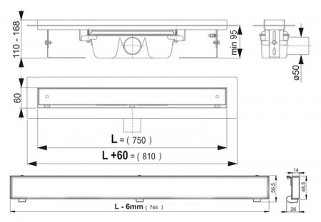   AlcaPlast APZ7-Floor 750    