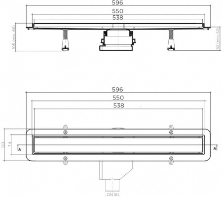 Душевой лоток Pestan Betto Line 13702509 Душевой лоток Pestan Betto Line 13702509