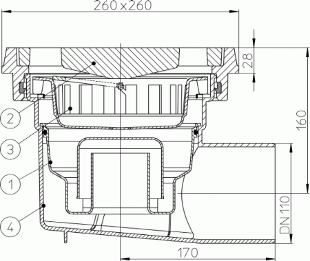 HL 605.1W ���� � �������������� �������� DN110